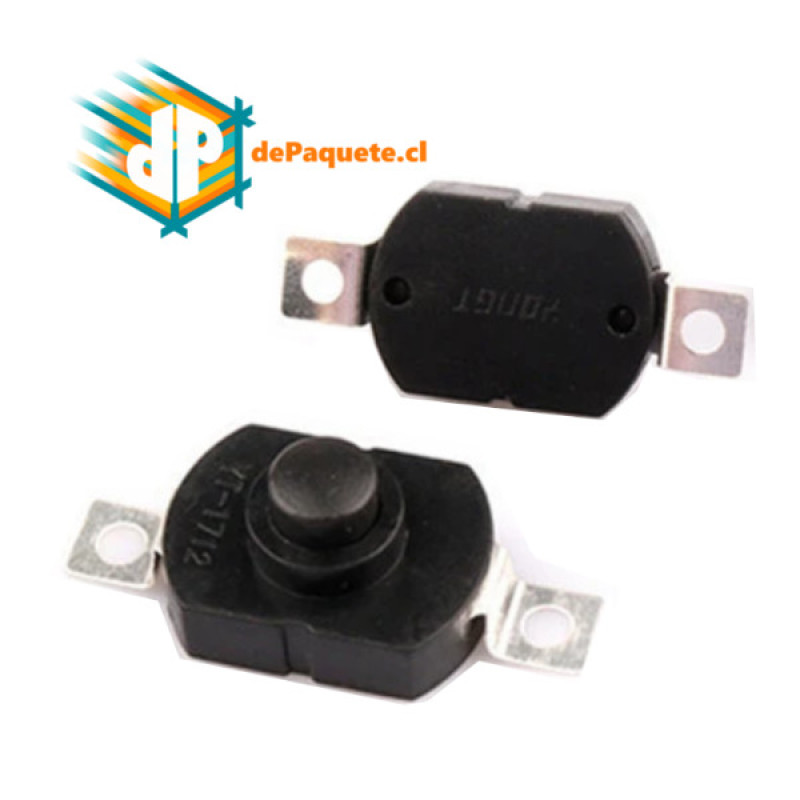 Pulsador interruptor mini con autobloqueo ON/OFF 2 pines